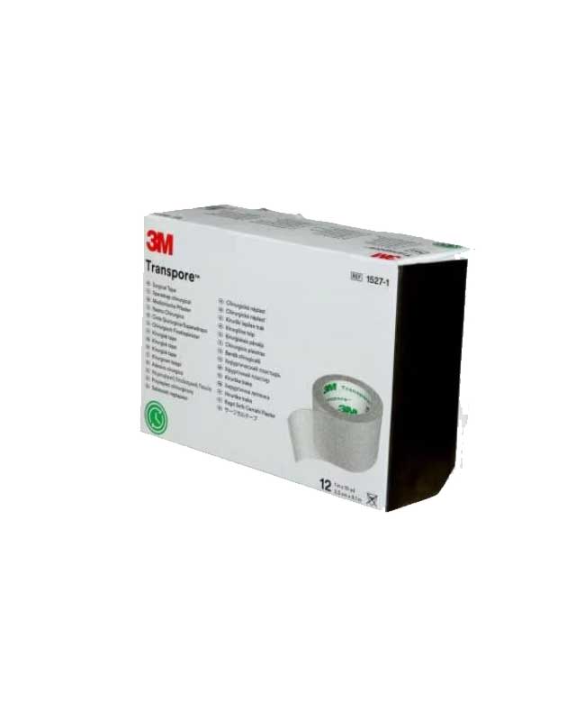 3M Transpore Medical Tape - Transparent 2.5CMx9M (1"X10Y) - 12 per Box