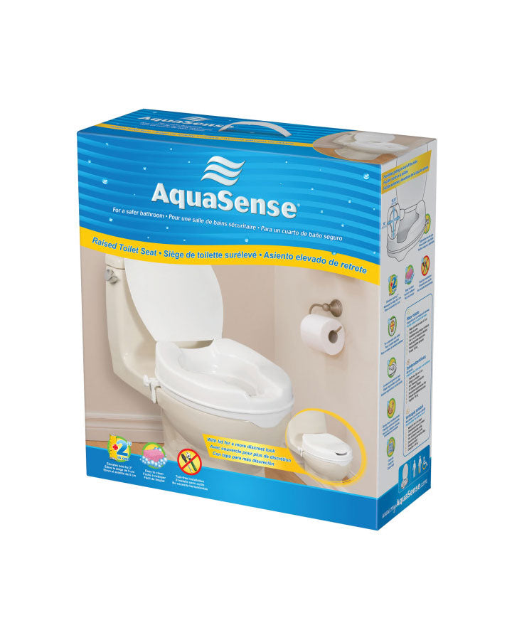 AquaSense Raised Toilet Seat with Lid - 1 each