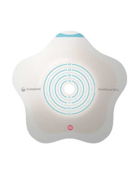 Coloplast Sensura Mio Click Skin Barrier Concave - 5 per box, CONCAVE, 10-45MM (3/8"-1 3/4") - 50MM (2")