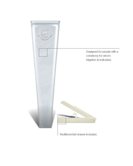 Convatec Visi Flow 2-Piece Irrigation Sleeve - Transparent - Blue/70mm 2 3/4" - 5 per box