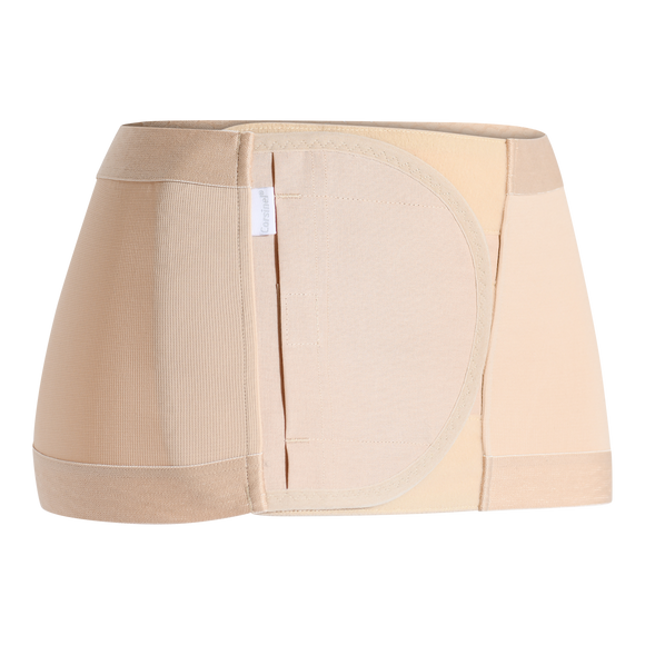 Corsinel Hernia Maximum Support Compression Belt -8inch - Large - Tan