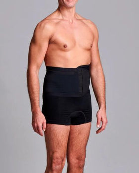 CUI Unisex Anti Roll Mesh Ostomy Hernia Support Belt - 20cm/8inch - 1 each, 20 CM / 8 INCH, SMALL - BLACK - NO OPENING - 0