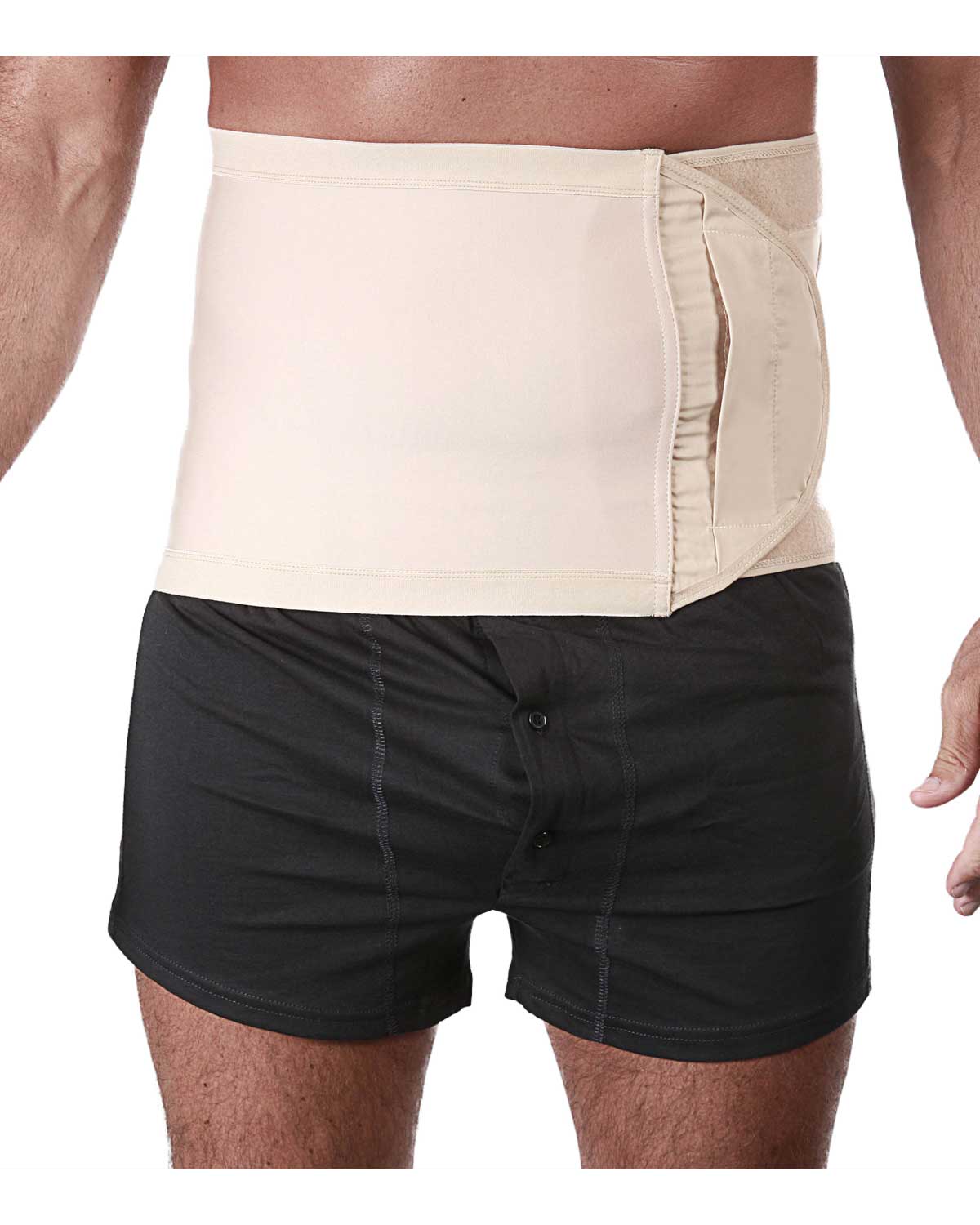 CUI Unisex Anti Roll Wraparound Ostomy Hernia Support Belt - 26cm/10inch - 1 each, 26 CM / 10 INCH, SMALL - WHITE - NO OPENING