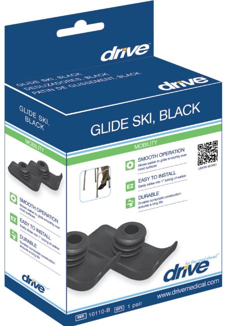 Drive Walker glide skis white - 1 pair per box