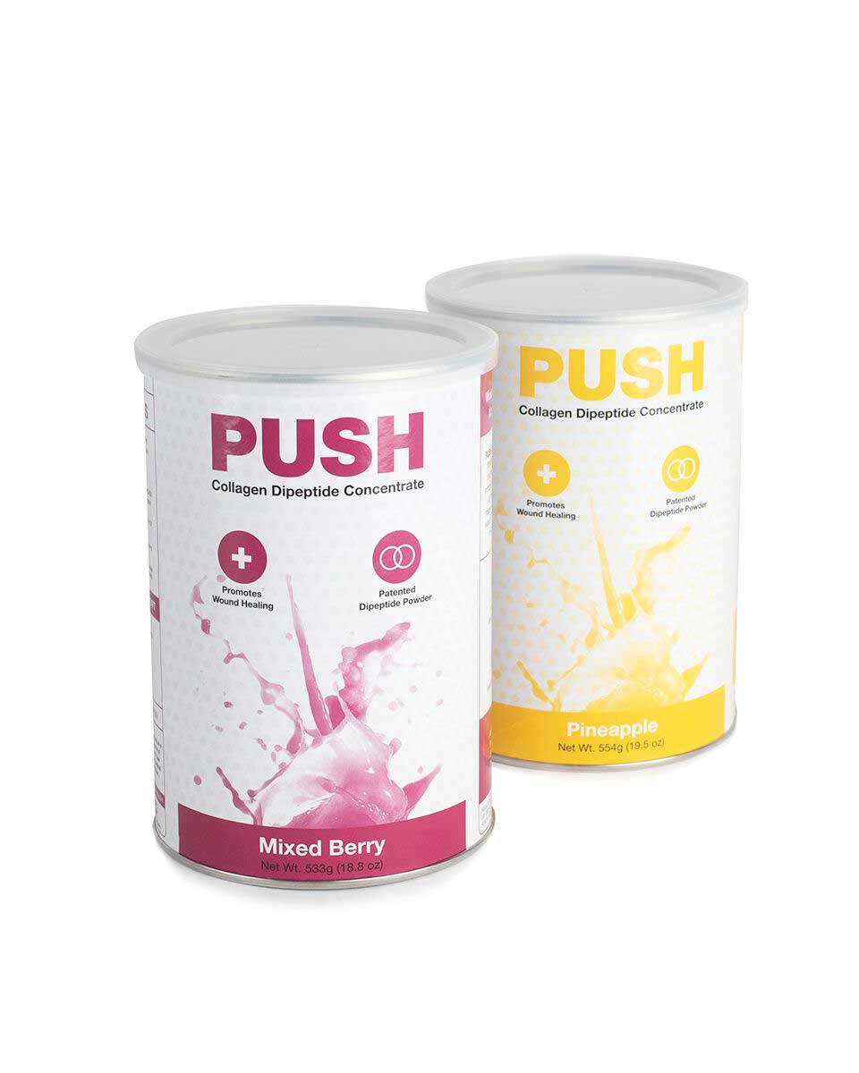 PUSH Collagen Dipeptide Concentrate - Canister - Pineapple - 1 Can