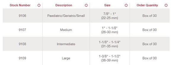 Hollister Male External Catheter Everyday Wear Latex Intermediate 31mm-35mm (1 1/8"-1 1/4") - 30 per Box