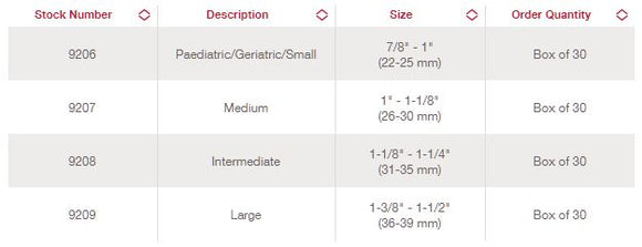 Hollister Male External Catheter Extended Wear Latex Intermediate 31mm-35mm (1 1/8"-1 1/4") - 30 per Box