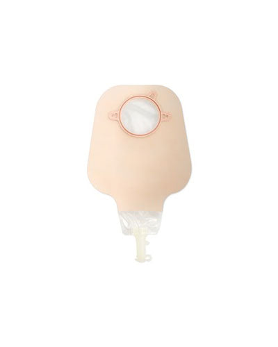 Hollister New Image 2-Piece High Output Drainable Pouch Ultra Clear - 10 per box, RED - 57MM, 12" (30 CM) - NO FILTER