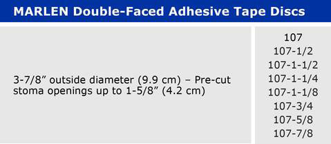 Marlen Double-Faced Adhesive Tape Discs - 10 per package, 1 1/8" (28MM) - 0
