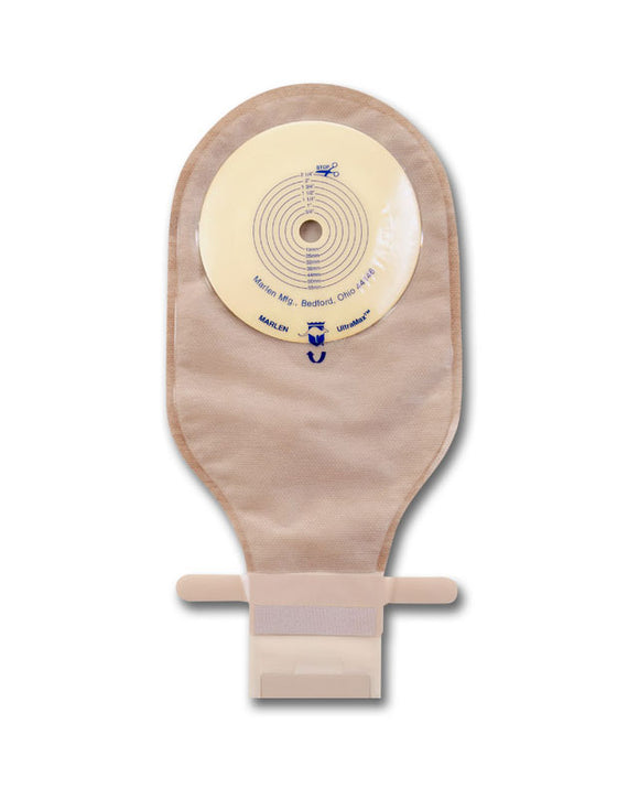 Marlen MiniMax 1-Piece Drainable Pouch with Kwick-Klose II Fastener with AquaTack Barrier - Cut to Fit - 5 per box, NO FILTER - CUT TO FIT - 1/2"-1 1/2" (12-38MM)