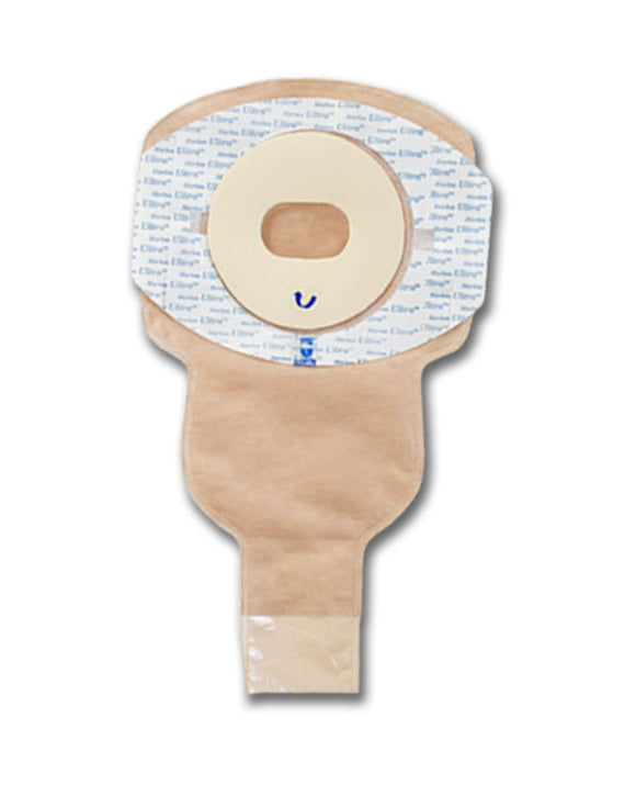 Marlen Ultra Plus 1-Piece Drainable Large Pouch with Snap-Lok Pouch Closure and SkinShield Barrier - 10 per box, TRANSPARENT, CONVEX - OVAL - 1"X1 1/2" (25X38MM)