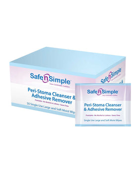 Safe n Simple Peri-Stoma Cleanser & Adhesive Remover, (5 PACKETS/BOX) - 0