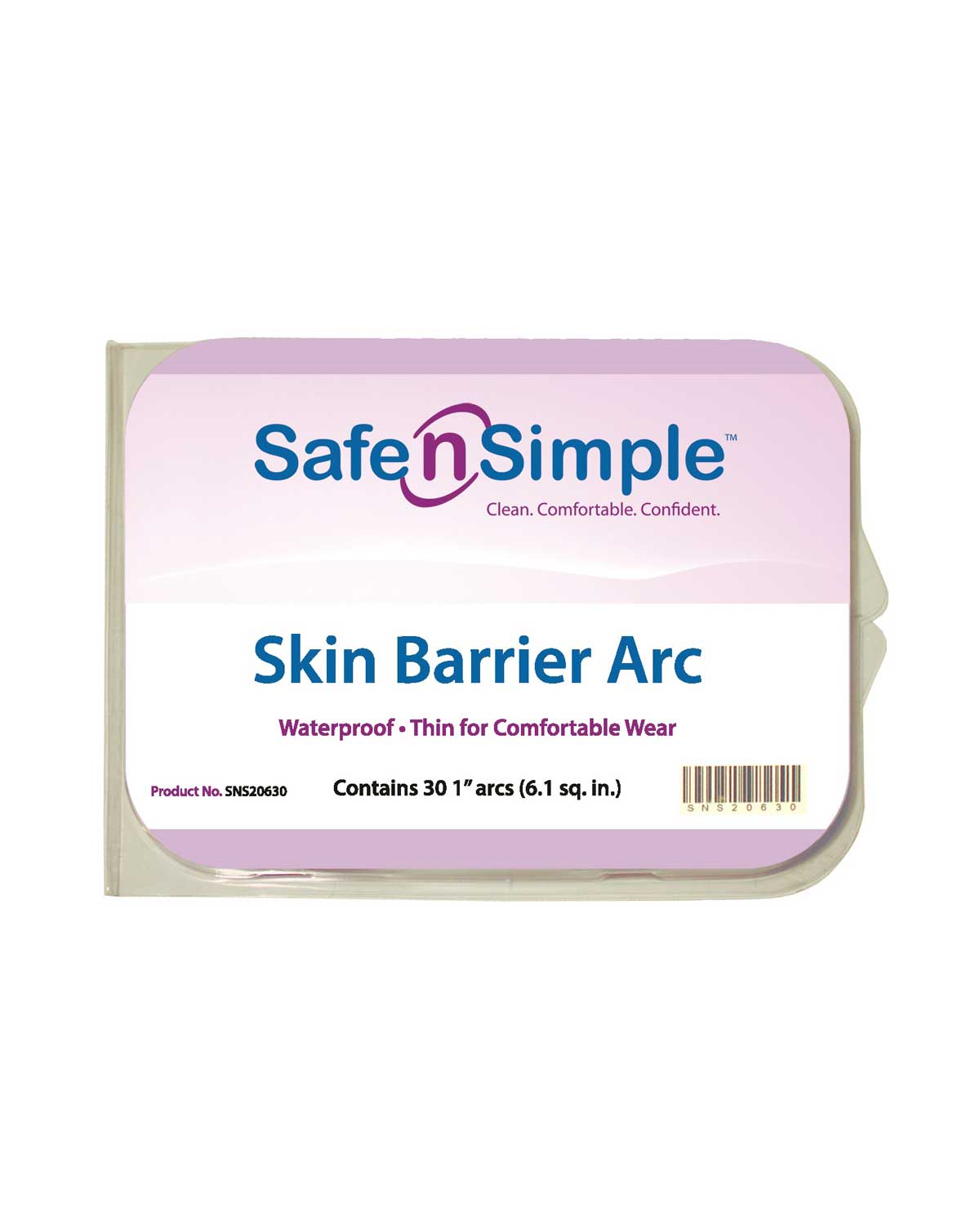 Safe n Simple Skin Barrier Arc  - 30 per package, 1" WIDE (STANDARD)