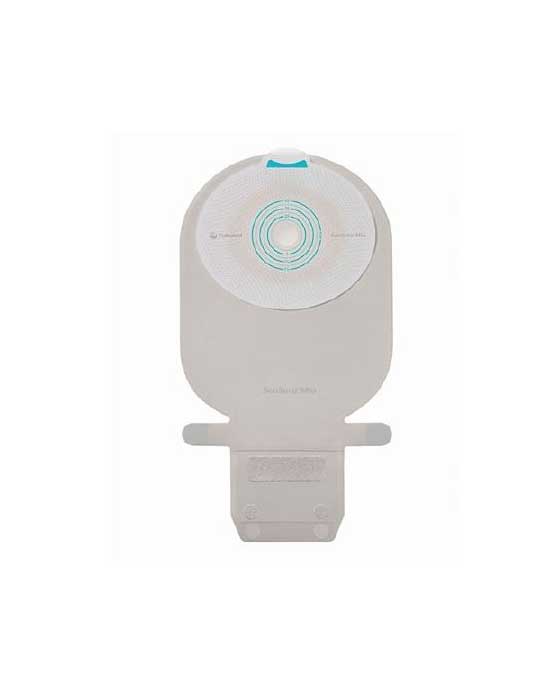 Coloplast SenSura Mio 1-Piece Drainable Pouch Non-Convex -10 per box, 10-55MM (3/8"- 2 1/8"), GREY WITH INSPECTION WINDOW - WITH ILEO FILTER - MAXI 11" (28CM)