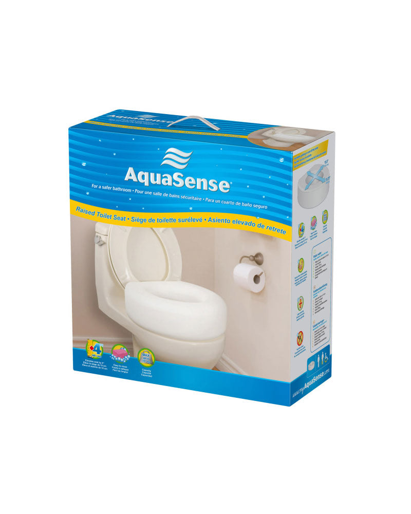 AquaSense Economy Raised Toilet Seat White - 1 each - 0