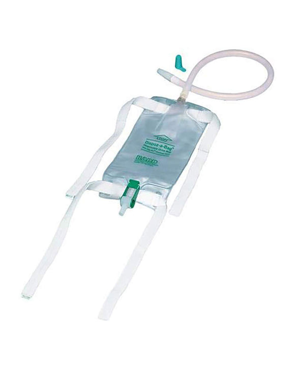 Bard Dispoz-a-bag Leg Bag Kit with Flip Flo Valve and Straps 32oz/960ml - 1 each