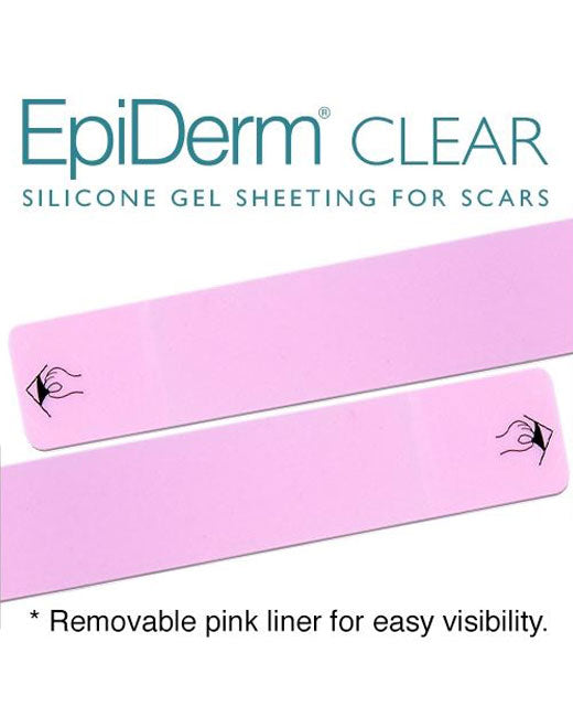 Biodermis Epi-Derm Silicone Gel Long Strip 1.4"x11.5" - Clear Gel (1 Pair per Package)