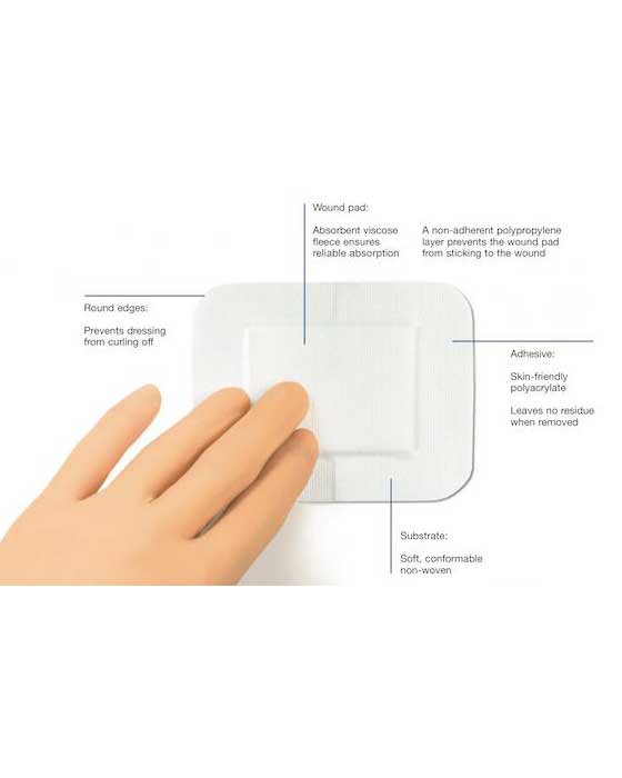 BSN Medical Leukomed Non-Woven Island Dressing Sterile 7.2CM X 5CM - (50/BOX)