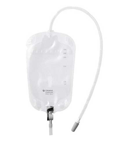 Sac de jambe Coloplast Conveen Security+, sortie de robinet à levier, stérile 1 000 ml (34oz) - 1 de chaque