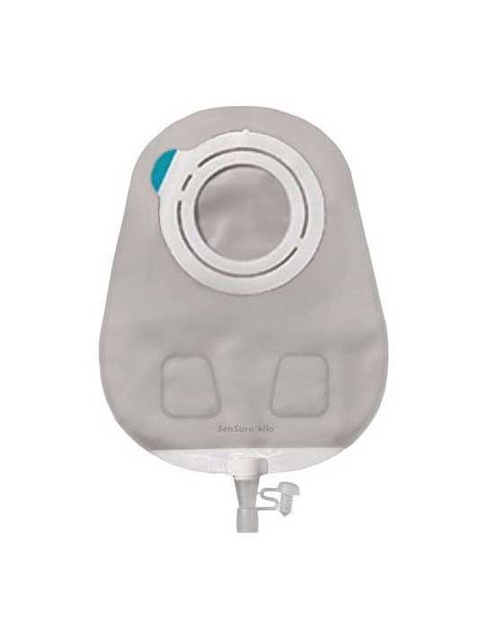 Coloplast Sensura Mio Flex Urostomy Pouch - 10 per box, 35MM (1 3/8") / GREEN, OPAQUE WITH INSPECTION WINDOW - MAXI 26CM (10 1/4")-1