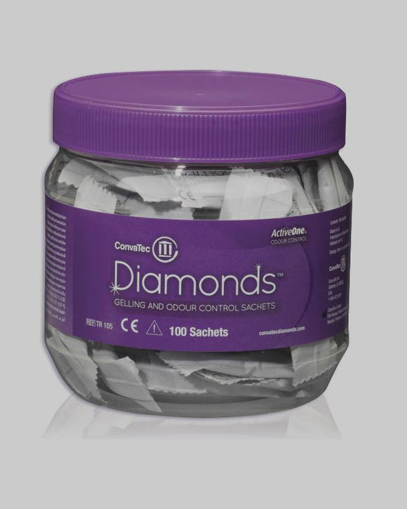 Convatec Diamonds Odour Control Gel Sachets - 100 per tub