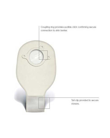 Poche de stomie vidable standard Little Ones Convatec - 10 par boîte, VERTE, TRANSPARENTE (PANNEAU DE CONFORT 1 CÔTÉ) - 15.2CM (6") - 0