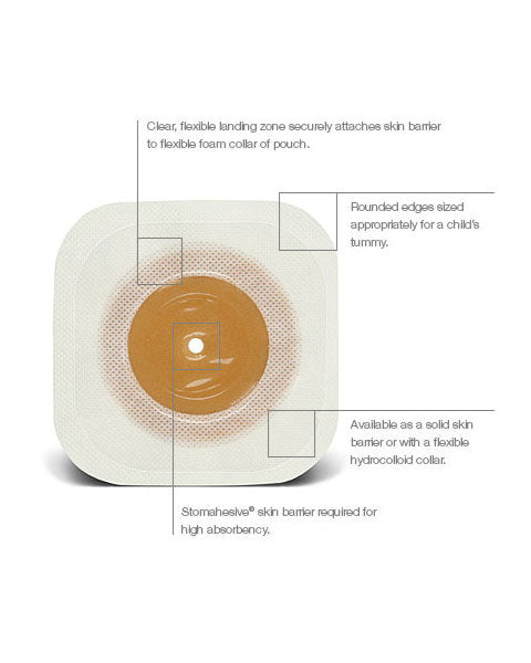 Convatec Little Ones Adhesive Coupling Flexible Stomahesive Skin Barrier - 5 per box, 4.8 - 31MM (1⁄5" - 1 ¼"), PINK - WITH TAPE