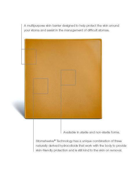Convatec Stomahesive Skin Barrier, 4"X4" (10CM X 10CM)