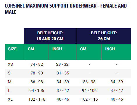 Corsinel Hernia Maximum Support Compression Belt -8inch - 3xlarge - Tan