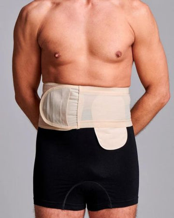 CUI Unisex Anti Roll Mesh Ostomy Hernia Support Belt - 15cm/6inch - 1 each, 15 CM / 6 INCH, MEDIUM - BEIGE - NO OPENING