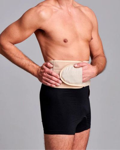 CUI Unisex Anti Roll Mesh Ostomy Hernia Support Belt - 15cm/6inch - 1 each, 15 CM / 6 INCH, LARGE - BEIGE - NO OPENING