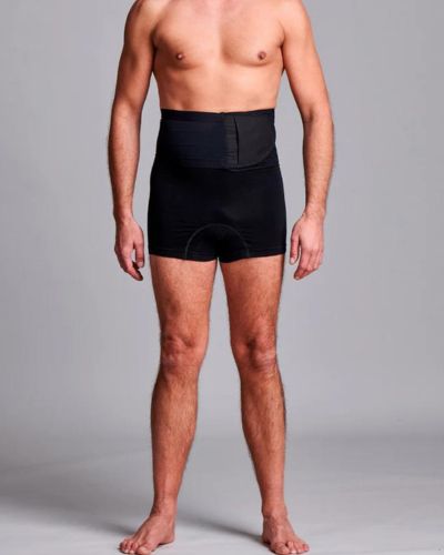 CUI Unisex Anti Roll Mesh Ostomy Hernia Support Belt - 15cm/6inch - 1 each, 15 CM / 6 INCH, XSMALL - BLACK - NO OPENING