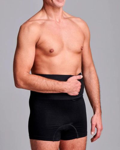 CUI Unisex Anti Roll Mesh Ostomy Hernia Support Belt - 15cm/6inch - 1 each, 15 CM / 6 INCH, XXLARGE - BLACK - NO OPENING