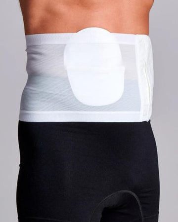 CUI Unisex Anti Roll Mesh Ostomy Hernia Support Belt - 20cm/8inch - 1 each, 20 CM / 8 INCH, SMALL - WHITE - NO OPENING - 0