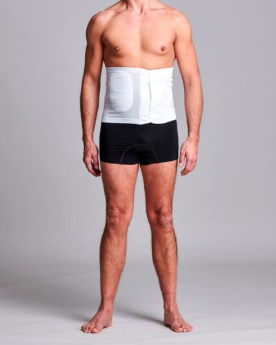 CUI Unisex Anti Roll Mesh Ostomy Hernia Support Belt - 15cm/6inch - 1 each, 26 CM / 10 INCH, XSMALL - WHITE - NO OPENING - 0