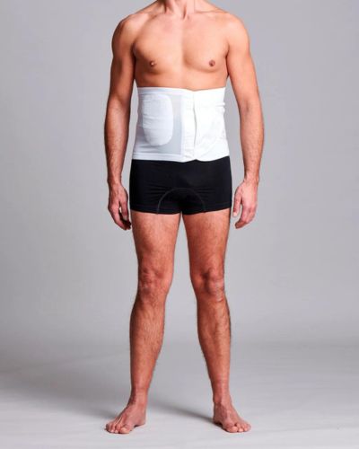 CUI Unisex Anti Roll Mesh Ostomy Hernia Support Belt - 26cm/10inch - 1 each, 26 CM / 10 INCH, XXLARGE - WHITE - NO OPENING - 0