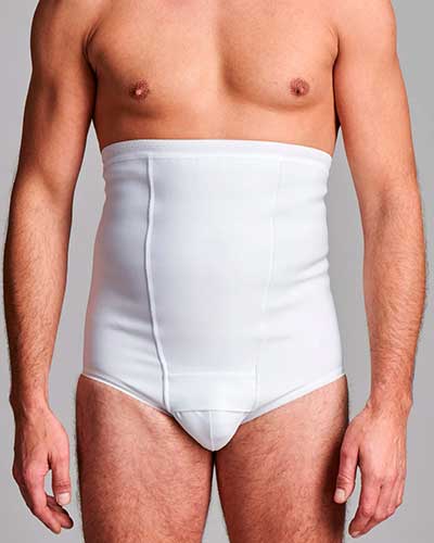 CUI Mens Hernia High Waist Support Girdle Brief - 1 each, SMALL, WHITE