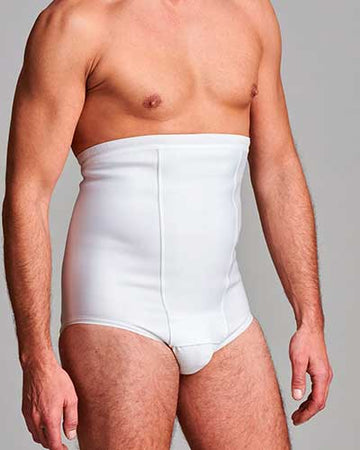 CUI Mens Hernia High Waist Support Girdle Brief - 1 each, XSMALL, WHITE - 0