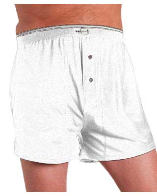CUI Mens Ostomy High Waist Cotton Boxer - 1 each, LARGE, WHITE - TWIN
