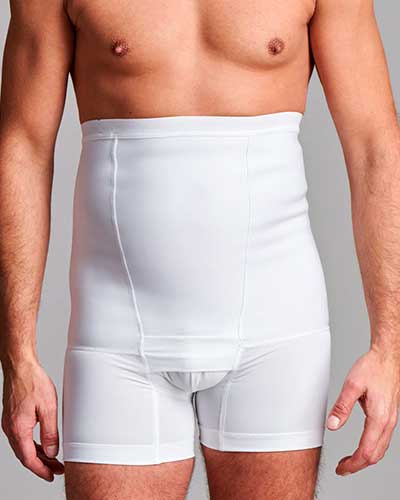 CUI Mens Hernia High Waist Support Girdle With Legs - 1 each, XSMALL, WHITE