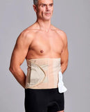 CUI Unisex Adjustable Hole Anti Roll Ostomy Hernia Support Belt - 26cm/10inch - 1 each, XLARGE, LEFT - BEIGE - WITH POUCH OPENING-2