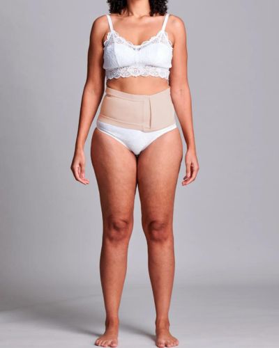 CUI Unisex Anti Roll Wraparound Ostomy Hernia Support Belt - 16cm/6inch - 1 each, 16 CM / 6 INCH, MEDIUM - BEIGE - NO OPENING