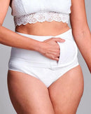 CUI Unisex Anti Roll Wraparound Ostomy Hernia Support Belt - 16cm/6inch - 1 each, 16 CM / 6 INCH, SMALL - WHITE - NO OPENING-1