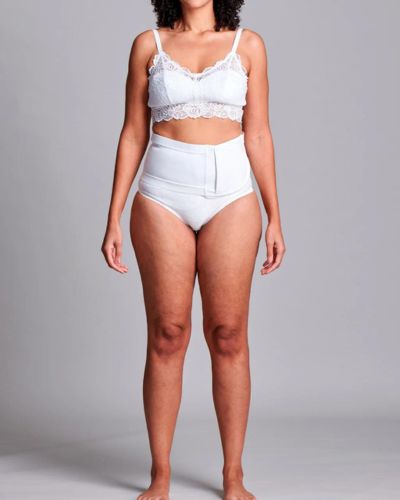 CUI Unisex Anti Roll Wraparound Ostomy Hernia Support Belt - 16cm/6inch - 1 each, 16 CM / 6 INCH, XLARGE - WHITE - NO OPENING