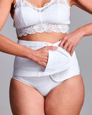 CUI Unisex Anti Roll Wraparound Ostomy Hernia Support Belt - 20cm/8inch - 1 each, 20 CM / 8 INCH, MEDIUM - WHITE - NO OPENING-1