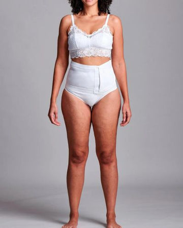 CUI Unisex Anti Roll Wraparound Ostomy Hernia Support Belt - 20cm/8inch - 1 each, 20 CM / 8 INCH, XSMALL - WHITE - NO OPENING - 0