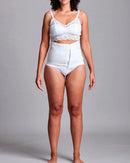 CUI Unisex Anti Roll Wraparound Ostomy Hernia Support Belt - 26cm/10inch - 1 each, 26 CM / 10 INCH, MEDIUM - WHITE - NO OPENING-2