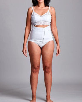 CUI Unisex Anti Roll Wraparound Ostomy Hernia Support Belt - 26cm/10inch - 1 each, 26 CM / 10 INCH, MEDIUM - WHITE - NO OPENING - 0