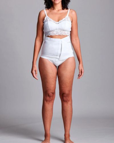 CUI Unisex Anti Roll Wraparound Ostomy Hernia Support Belt - 26cm/10inch - 1 each, 26 CM / 10 INCH, XSMALL - WHITE - NO OPENING