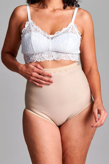 CUI Culotte gainante taille haute de maintien pour hernie chez la femme - 1 pièce, PETIT, BEIGE - HAUTE
